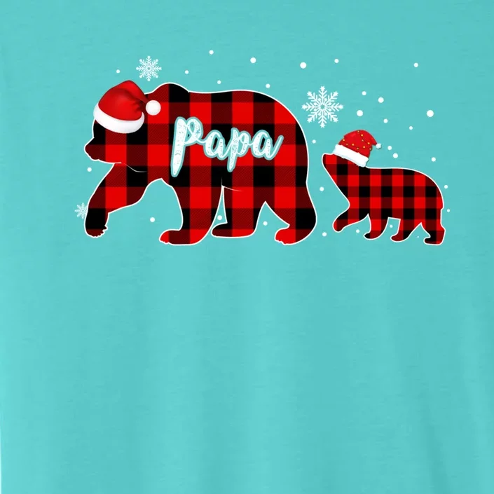 Papa Bear Christmas Pajama Red Plaid Buffalo Family Gift ChromaSoft Performance T-Shirt