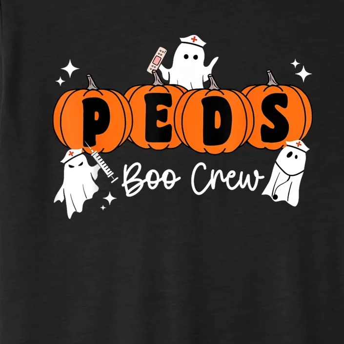 Peds Boo Crew Ghost Pumpkin Pediatric Nurse Halloween ChromaSoft Performance T-Shirt