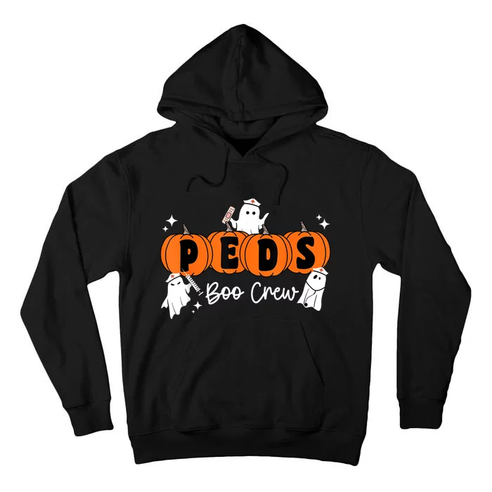 Peds Boo Crew Ghost Pumpkin Pediatric Nurse Halloween Tall Hoodie