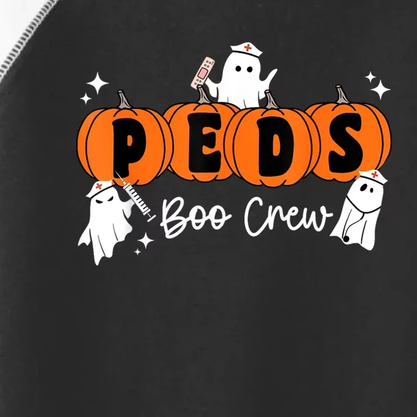 Peds Boo Crew Ghost Pumpkin Pediatric Nurse Halloween Toddler Fine Jersey T-Shirt