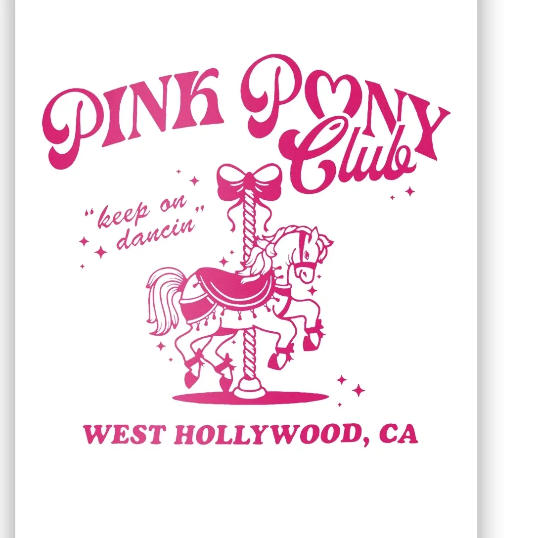 Pink Boots Cowgirl Western Pony Club Poster