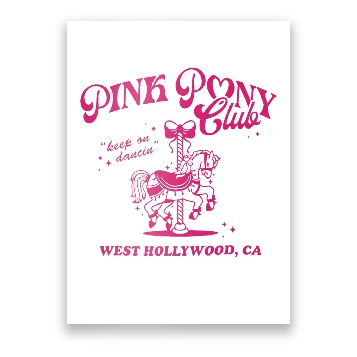 Pink Boots Cowgirl Western Pony Club Poster