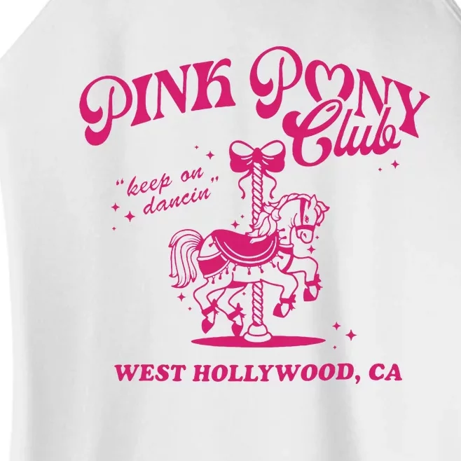 Pink Boots Cowgirl Western Pony Club Women’s Perfect Tri Rocker Tank