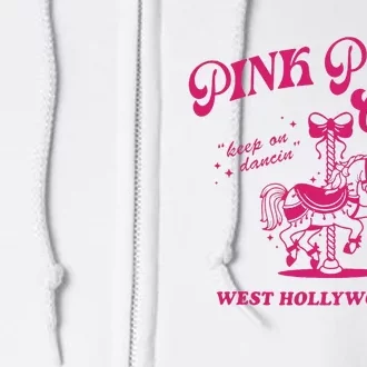 Pink Boots Cowgirl Western Pony Club Full Zip Hoodie