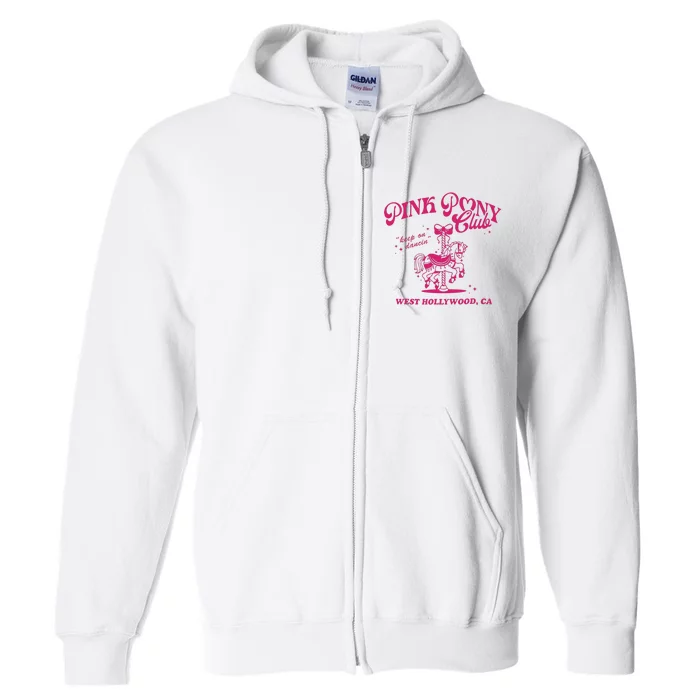 Pink Boots Cowgirl Western Pony Club Full Zip Hoodie