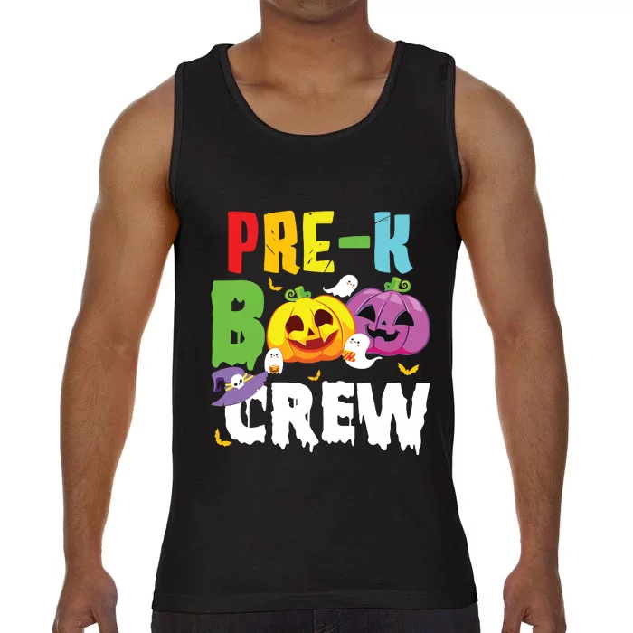 Prek Boo Crew Ghost Pumpkin Halloween Costume Teacher Kids Comfort Colors® Tank Top