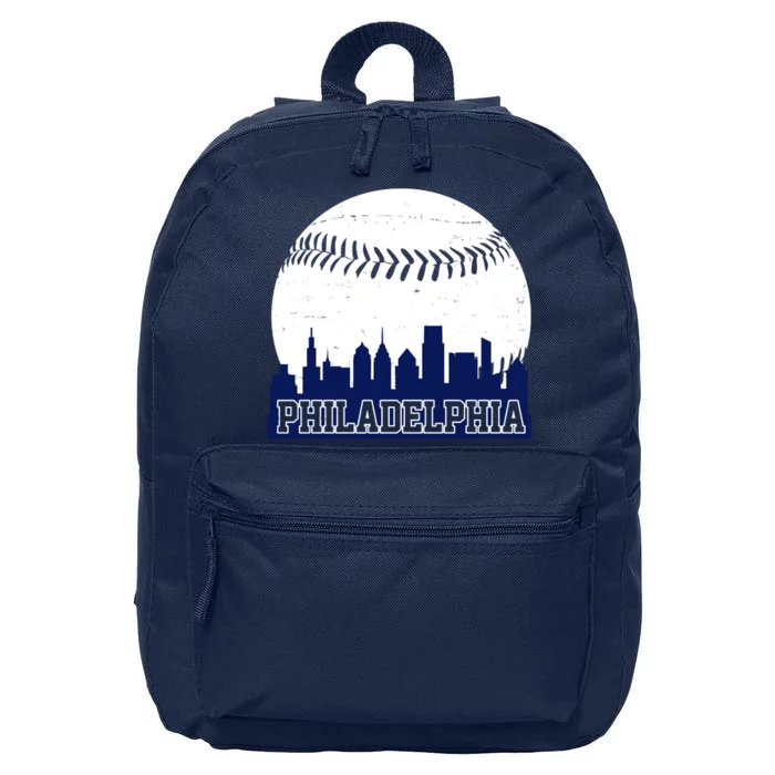 Philadelphia Baseball City Skyline 16 in Basic Backpack