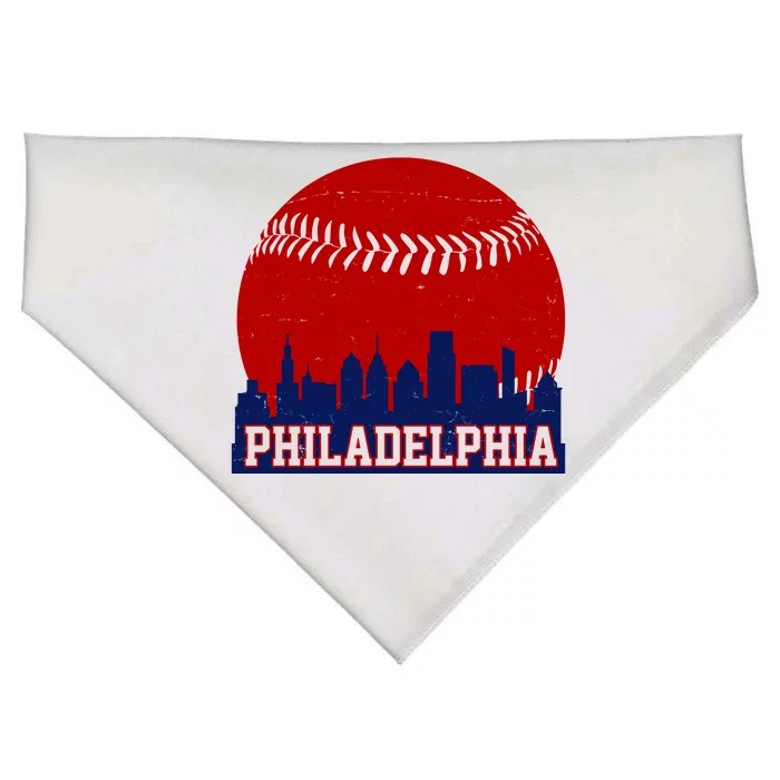 Philadelphia Baseball City Skyline USA-Made Doggie Bandana