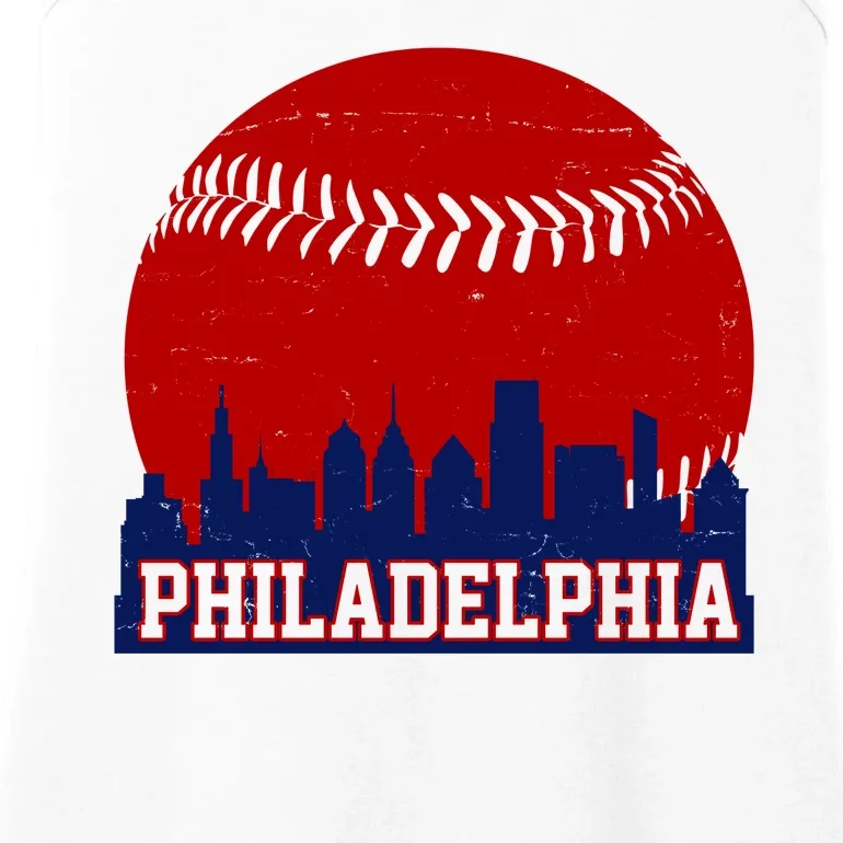 Philadelphia Baseball City Skyline Ladies Essential Tank