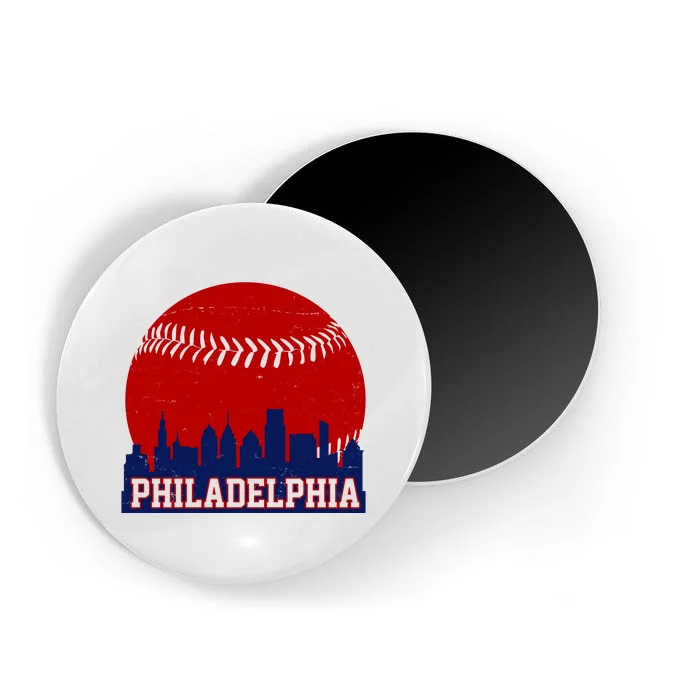 Philadelphia Baseball City Skyline Magnet