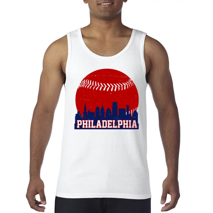 Philadelphia Baseball City Skyline Tank Top