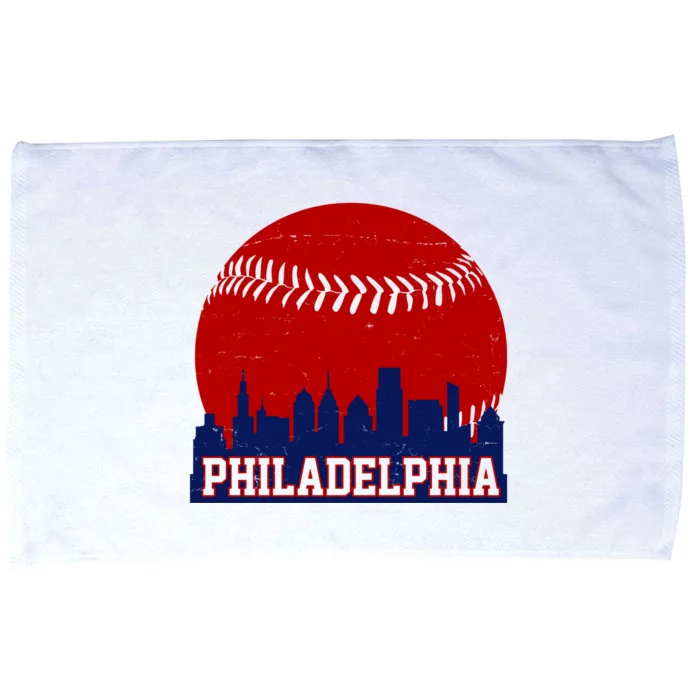 Philadelphia Baseball City Skyline Microfiber Hand Towel