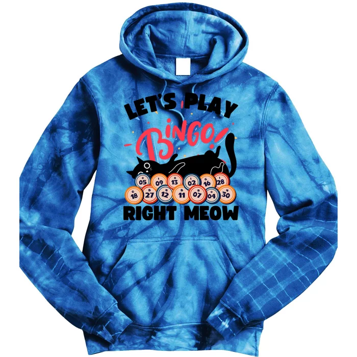 Play Bingo & Cat Bingo Player Gambling Bingo Tie Dye Hoodie