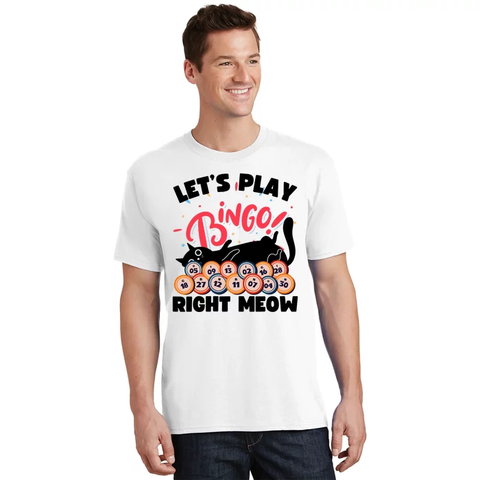 Play Bingo & Cat Bingo Player Gambling Bingo T-Shirt