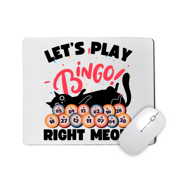 Play Bingo & Cat Bingo Player Gambling Bingo Mousepad