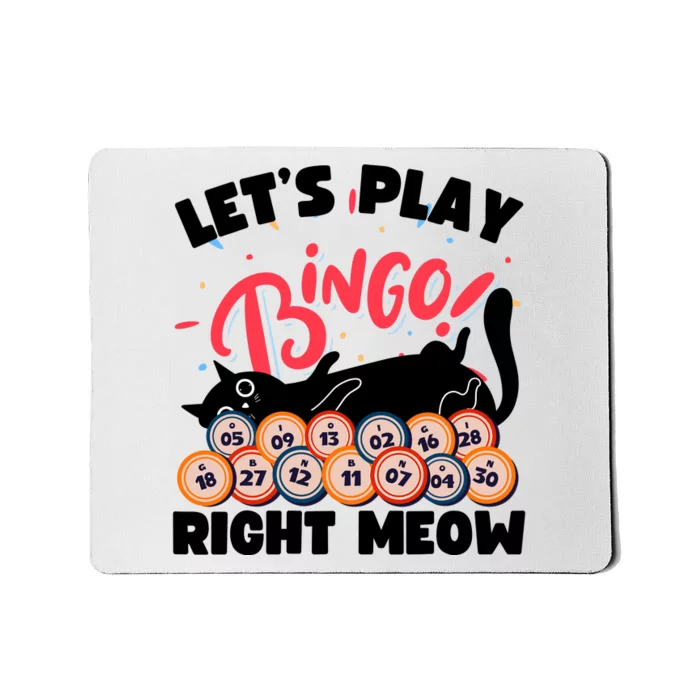 Play Bingo & Cat Bingo Player Gambling Bingo Mousepad