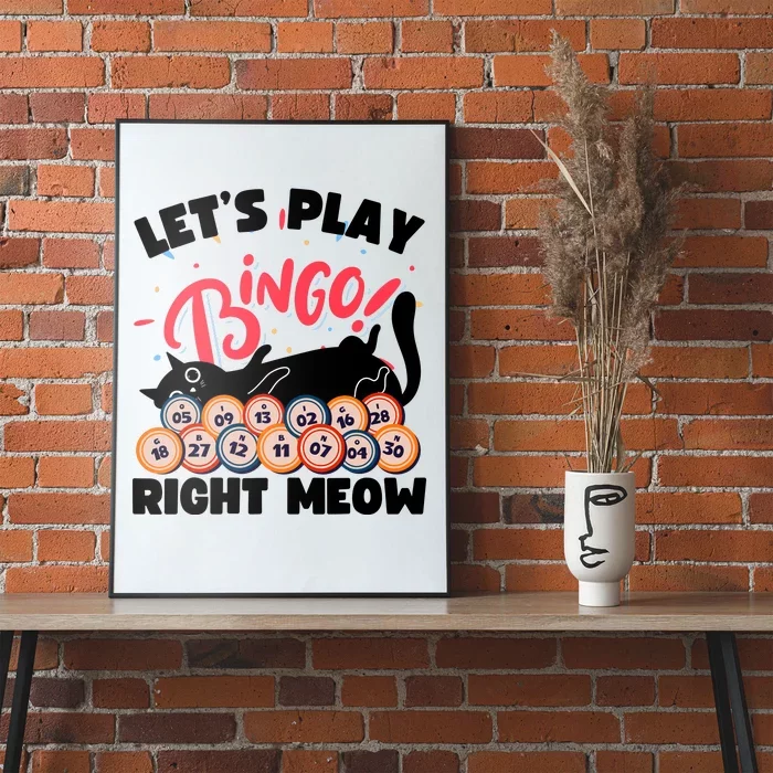 Play Bingo & Cat Bingo Player Gambling Bingo Poster