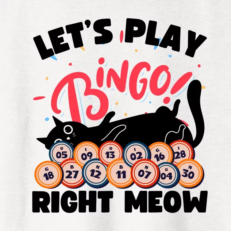 Play Bingo & Cat Bingo Player Gambling Bingo Women's Crop Top Tee