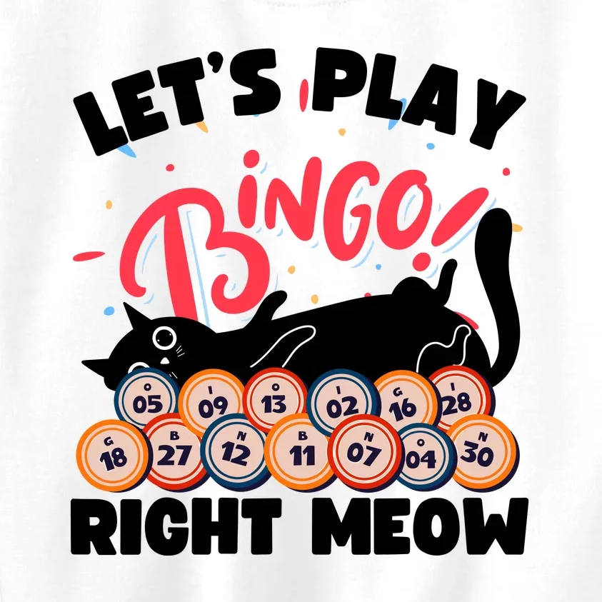 Play Bingo & Cat Bingo Player Gambling Bingo Kids Sweatshirt