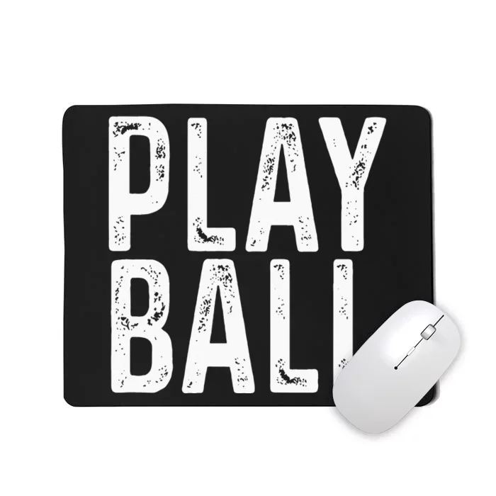 Play Ball Cute Baseball Softball Funny Mousepad