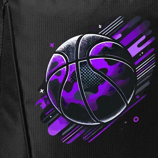 Purple Basketball Camouflage City Backpack