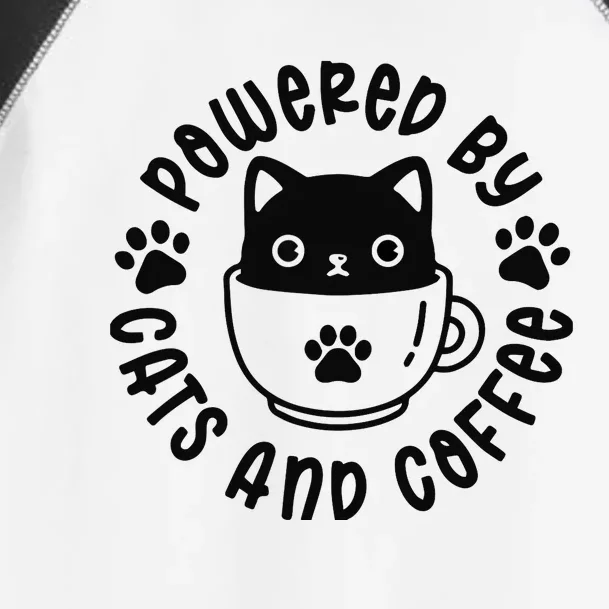 Powered by cats and coffee Toddler Fine Jersey T-Shirt