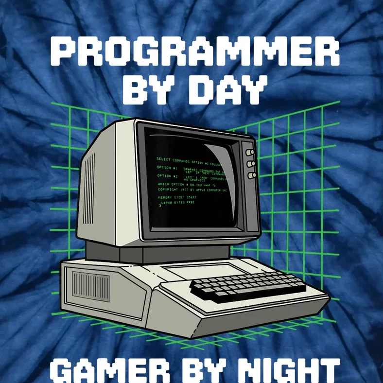 Programmer By Day Gamer By Night Funny IT Nerd Geek Tie-Dye T-Shirt