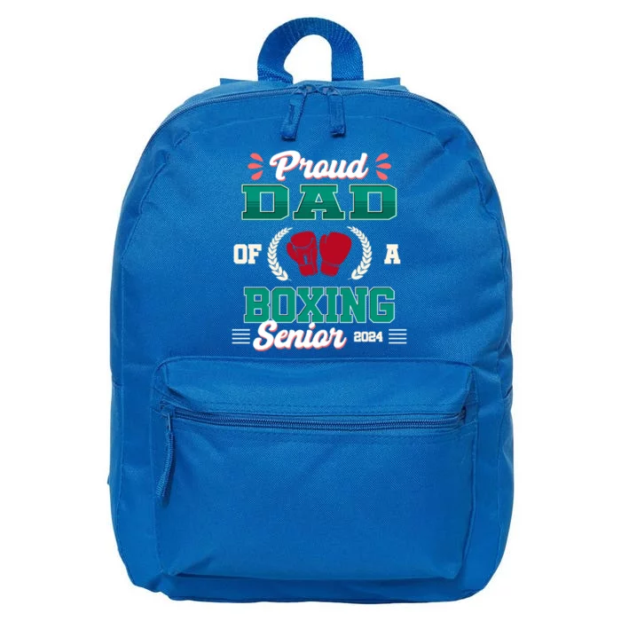 Proud Boxing Dad Of A 2024 Senior Cute Gift 16 in Basic Backpack