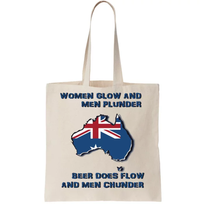 Plunder Beer Does Flow And Chunder Tote Bag