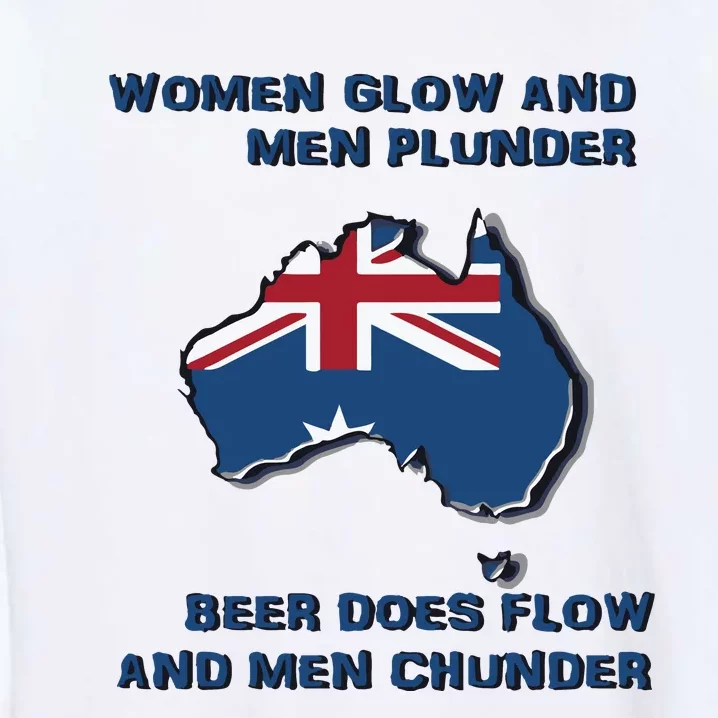 Plunder Beer Does Flow And Chunder Garment-Dyed Sweatshirt