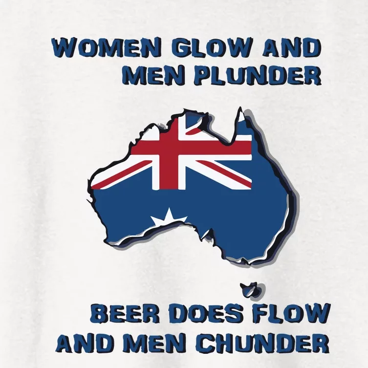 Plunder Beer Does Flow And Chunder Women's Crop Top Tee