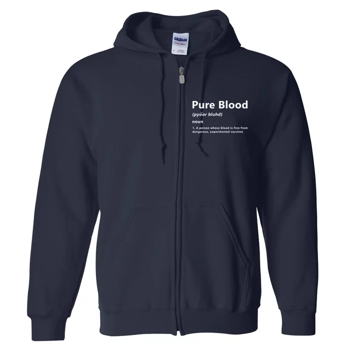 Pure Blood Definition Full Zip Hoodie