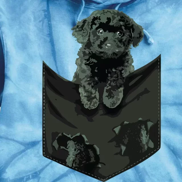 Poodle Black Dog Pocket Mid Poodle Black In Pocket Tie Dye Hoodie