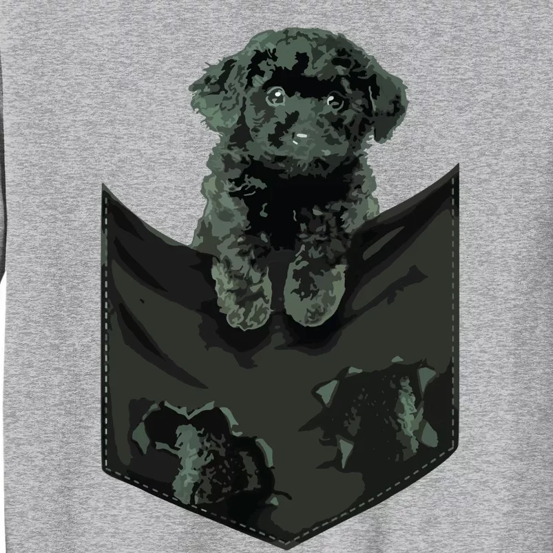 Poodle Black Dog Pocket Mid Poodle Black In Pocket Sweatshirt