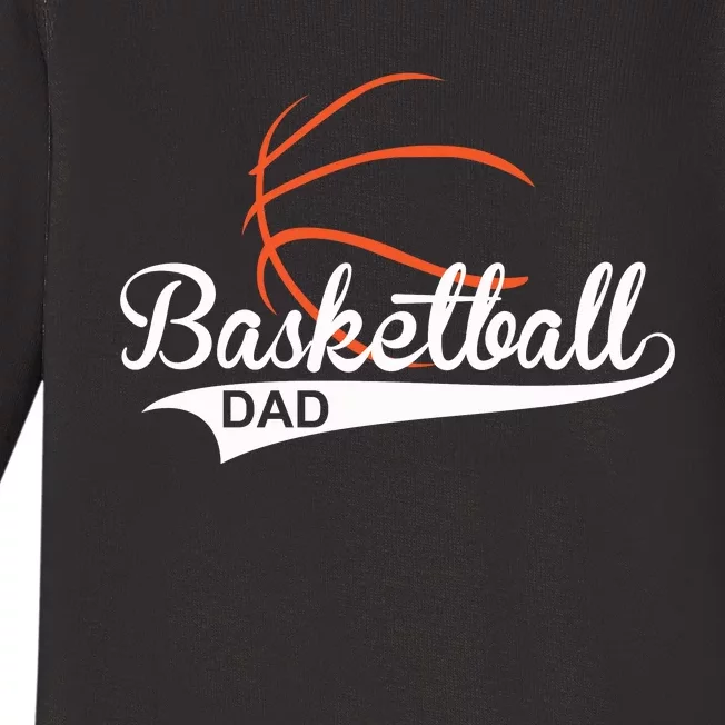 Proud Basketball Dad Funny Gift Baby Long Sleeve Bodysuit