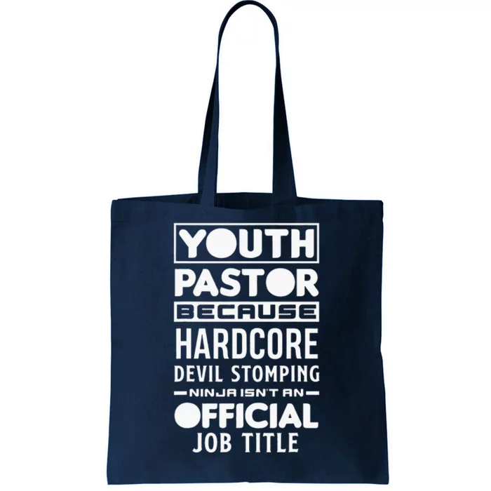 Pastor Because Devil Stomping Ninja Funny Tote Bag