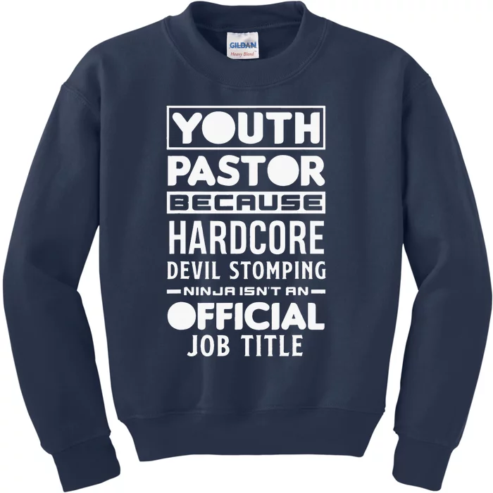 Pastor Because Devil Stomping Ninja Funny Kids Sweatshirt