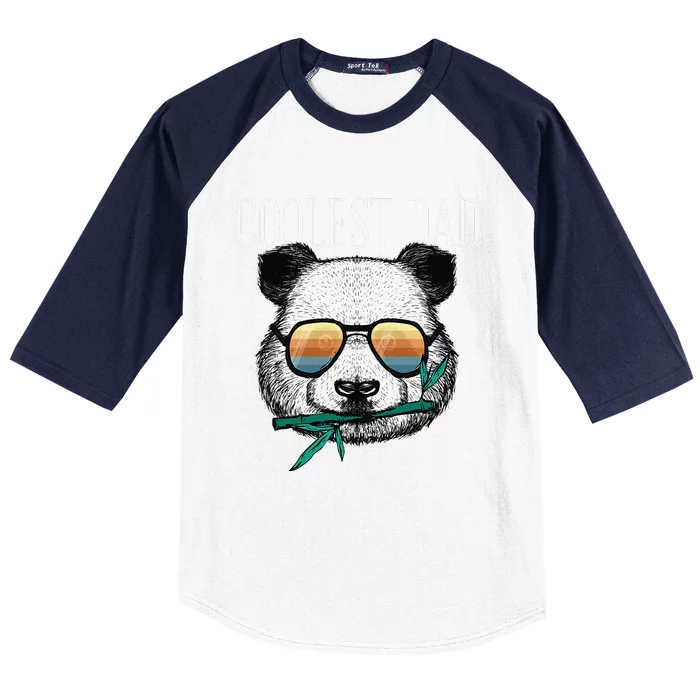 Panda Bear Dad Coolest Father Fun Fathers Day Sunglasses Gift Baseball Sleeve Shirt