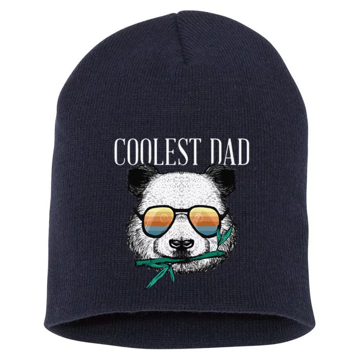 Panda Bear Dad Coolest Father Fun Fathers Day Sunglasses Gift Short Acrylic Beanie