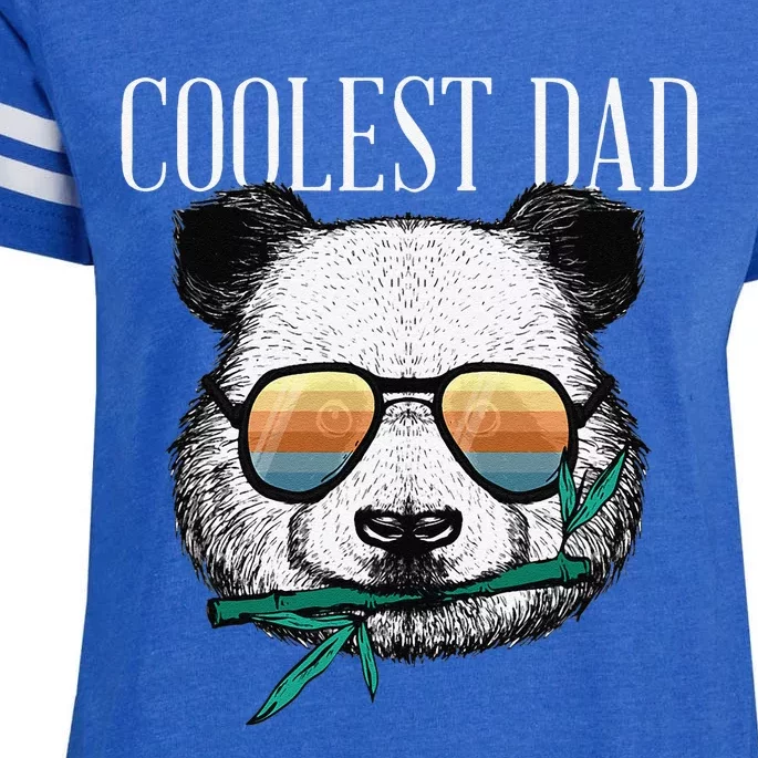 Panda Bear Dad Coolest Father Fun Fathers Day Sunglasses Gift Enza Ladies Jersey Football T-Shirt