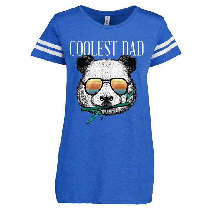 Panda Bear Dad Coolest Father Fun Fathers Day Sunglasses Gift Enza Ladies Jersey Football T-Shirt