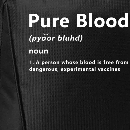 Pure Blood Definition City Backpack