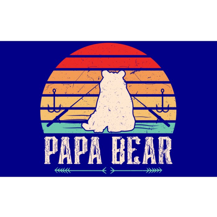 Papa Bear Dad Bear Fishing Great Gift Bumper Sticker