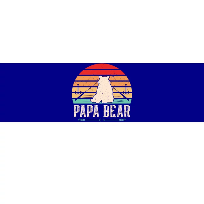 Papa Bear Dad Bear Fishing Great Gift Bumper Sticker