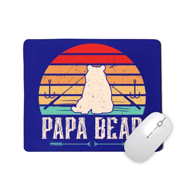 Papa Bear Dad Bear Fishing Great Gift Mousepad