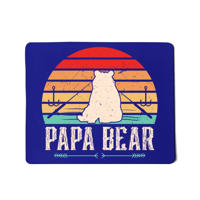 Papa Bear Dad Bear Fishing Great Gift Mousepad