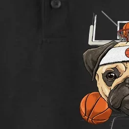 Pug Basketball Dog Lovers Basketball Player Dry Zone Grid Performance Polo