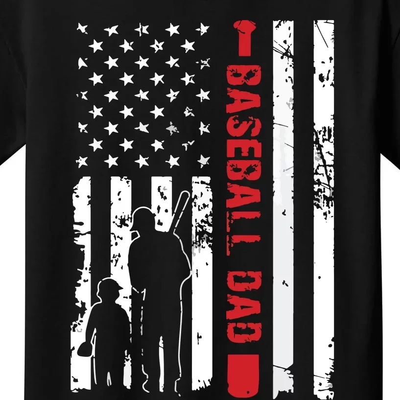 Baseball Dad American Flag Shirt, American Flag Baseball Dad T