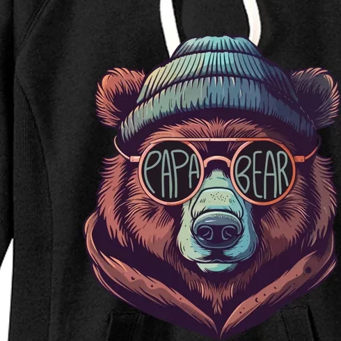 Papa Bear Dad Humor FatherS Day Gift Women's Fleece Hoodie