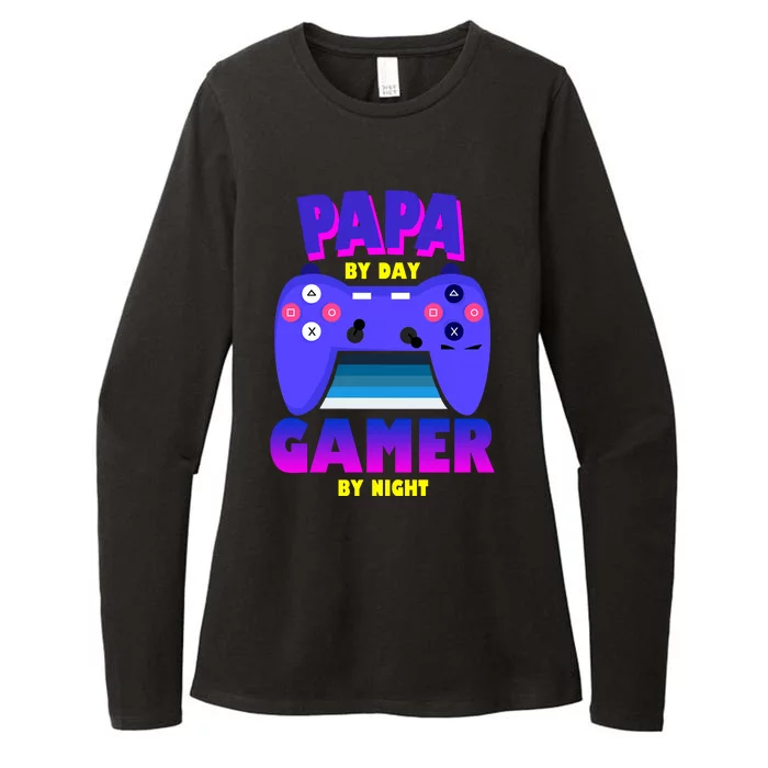 Papa By Day Gamer By Night Womens CVC Long Sleeve Shirt